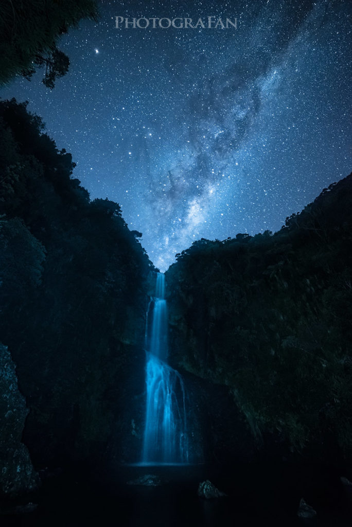 Kitekite Fallsと天の川