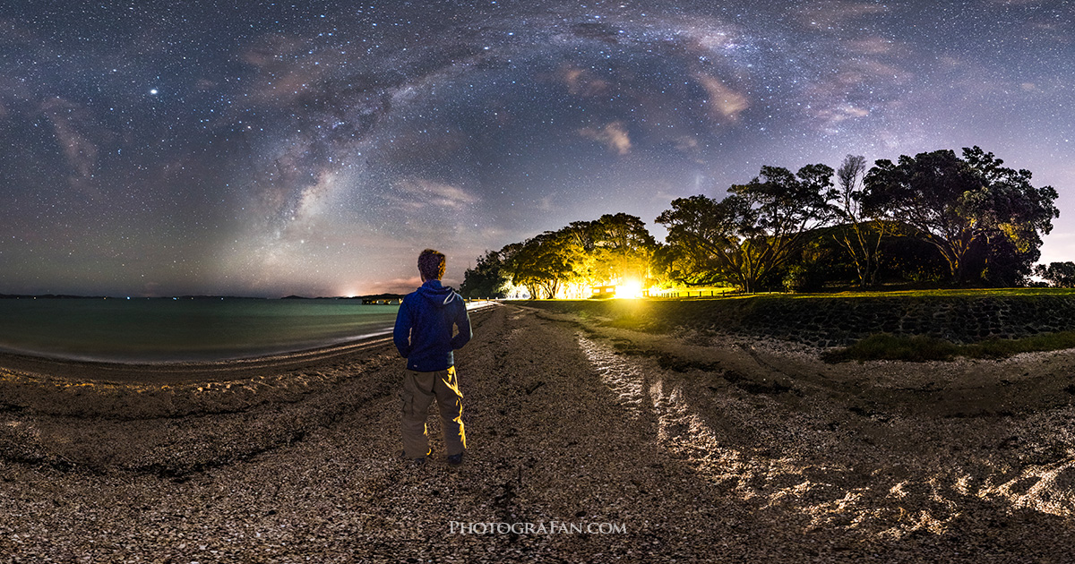 一眼レフで撮影した星空＆天の川の360°全景パノラマ星景写真