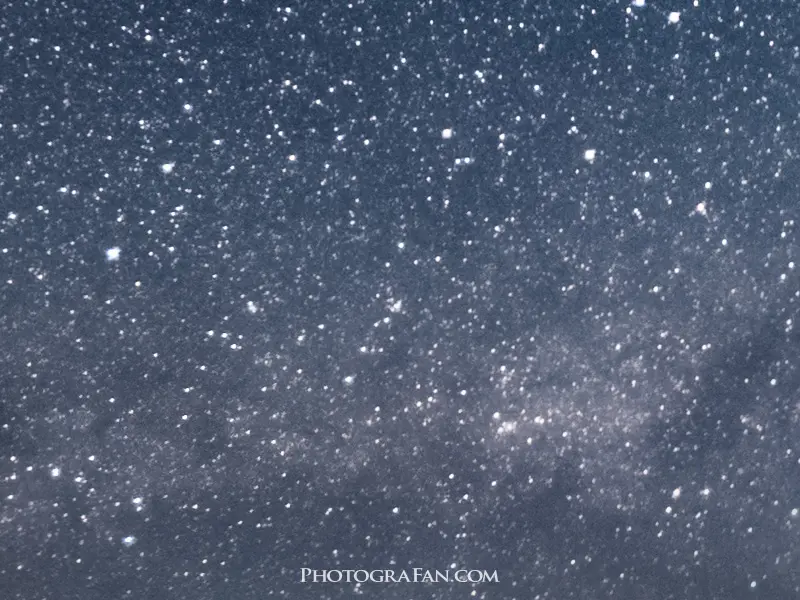 星空部分のノイズ除去後