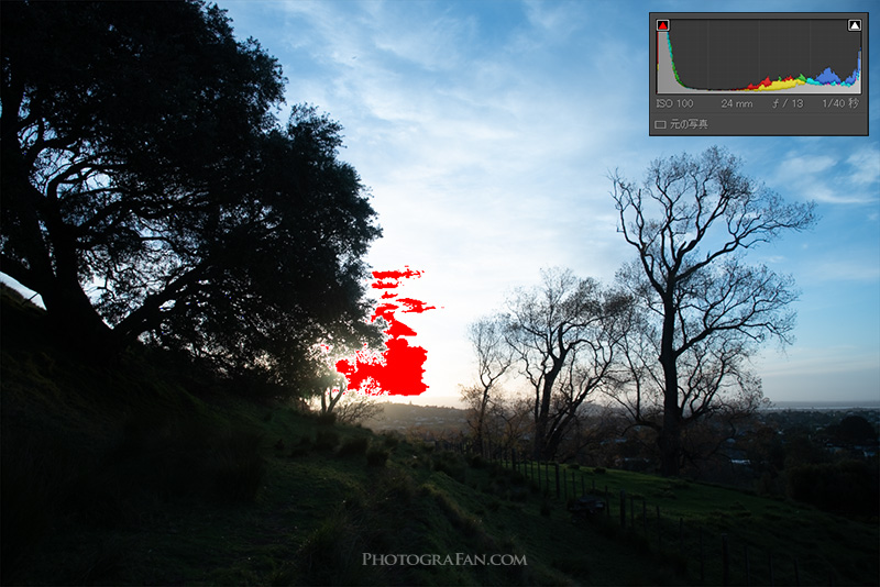 露出オーバーの明るい写真(黒潰れしていない)