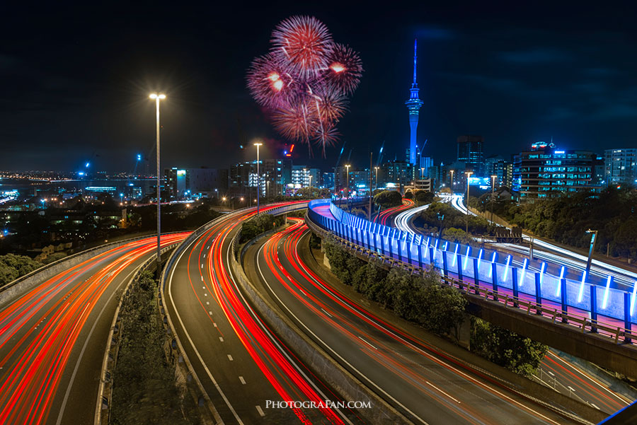 Luminar 空の拡張-花火 合成後