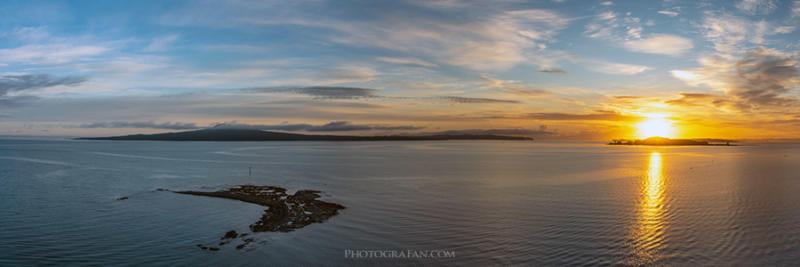 Rangitoto Island Sunrise Panorama