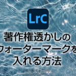 Lightroomで著作権透かしを入れる方法！ウォーターマークで盗用防止