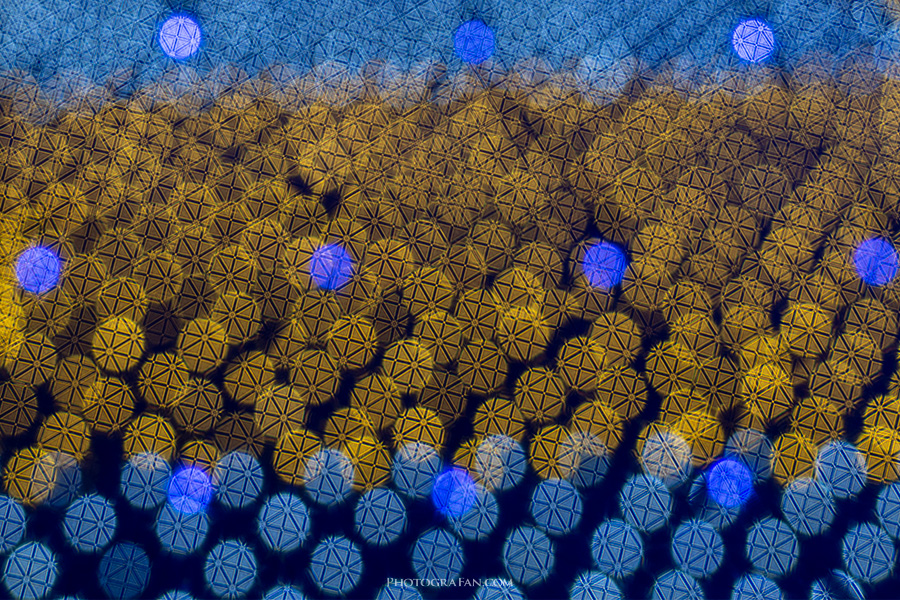 玉ボケにクロスフィルターの模様が入る