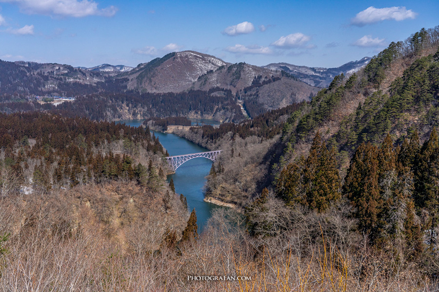 第一只見川橋梁ビューポイントのD地点からの景色