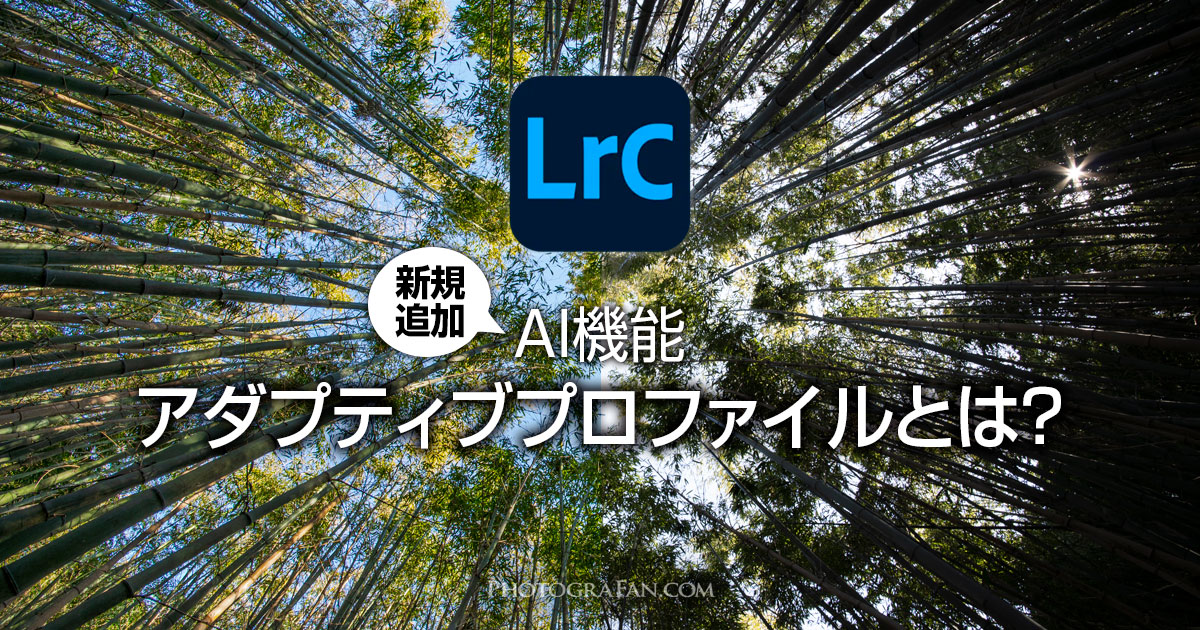 LightroomのAI機能アダプティブプロファイルとは？