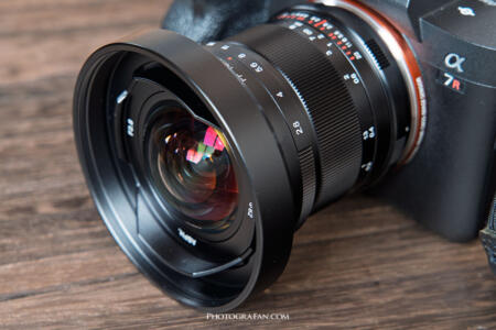 Pergear 14mm F2.8 IIのフィルターアダプター装着後