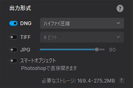 保存ファイル形式